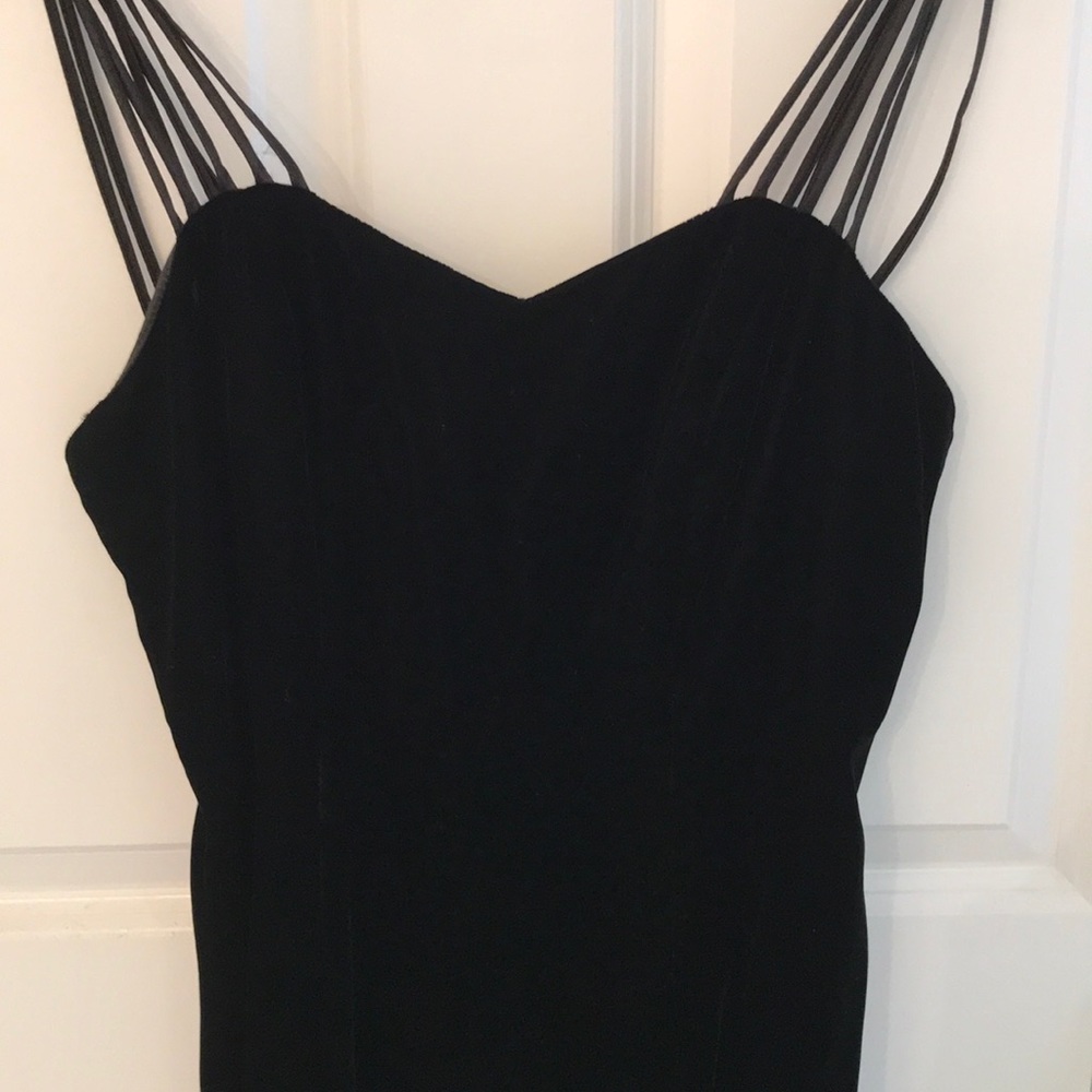 Black velvet dress